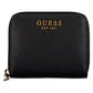Guess Jeans Sleek Black Polyethylene Guess Wallet with Zip Closure