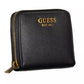 Guess Jeans Sleek Black Polyethylene Guess Wallet with Zip Closure