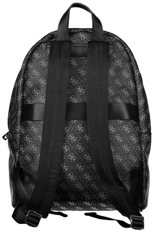 Guess Jeans Sleek Urban Black Backpack for Everyday Chic