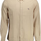 Harmont & Blaine Chic Beige Cotton Shirt with Contrast Details