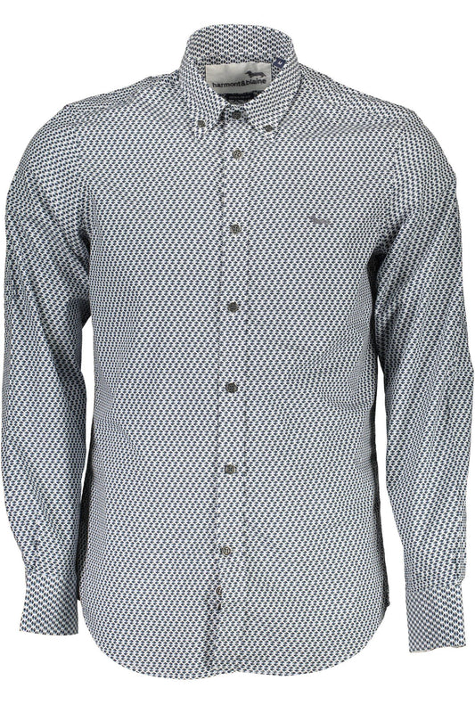 Harmont & Blaine Elegant Blue Regular Fit Long Sleeve Shirt