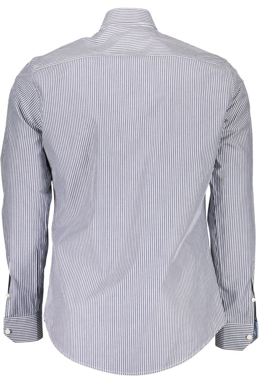 Harmont & Blaine Sleek Blue Organic Cotton Shirt with Logo