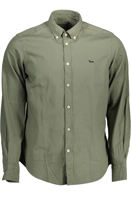 Harmont & Blaine Elegant Green Long Sleeve Button-Down Shirt