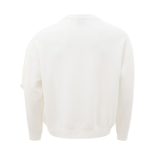 Armani Exchange Sleek White Cotton Sweater for Men