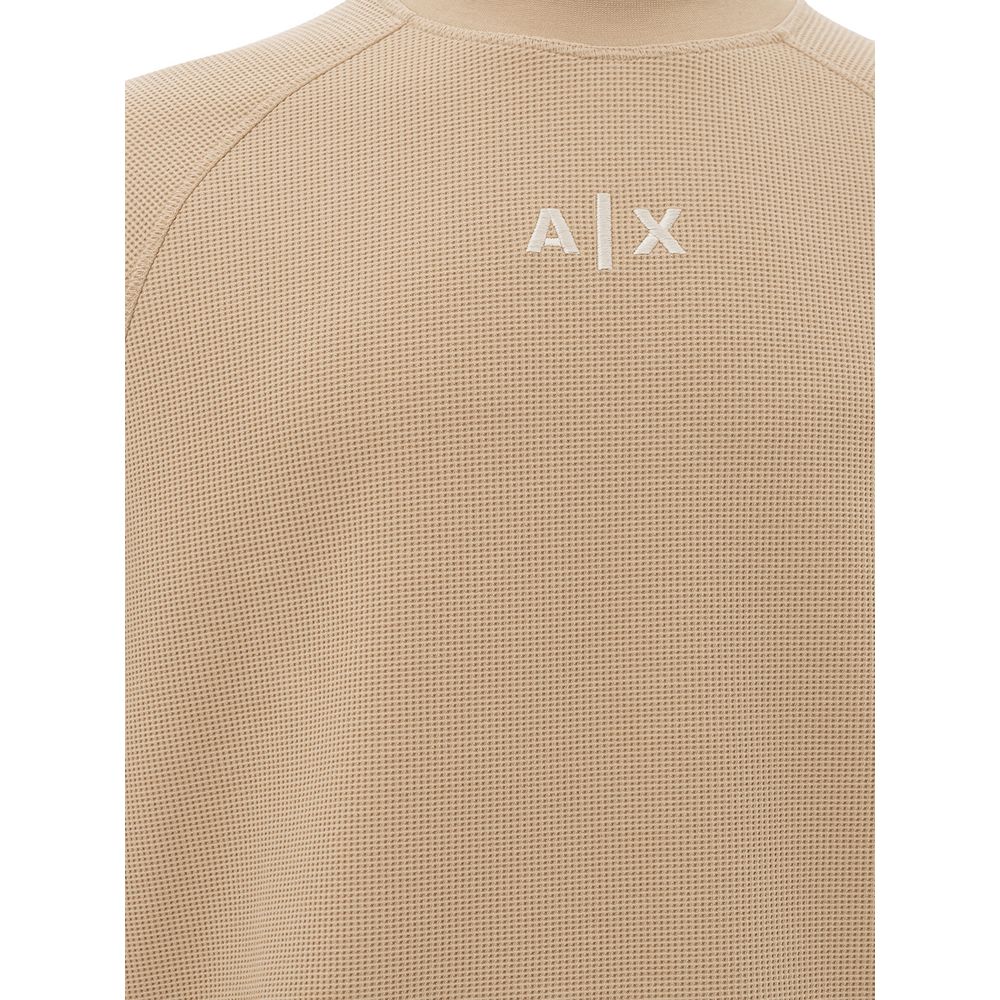 Armani Exchange Beige Cotton Sweater