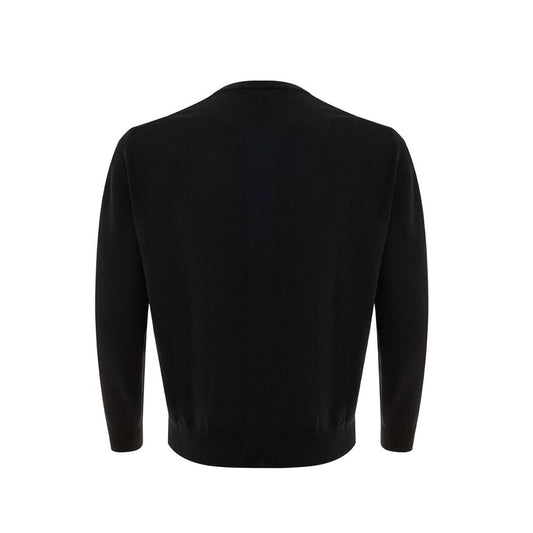 FERRANTE Elegant Wool Black Sweater for Men