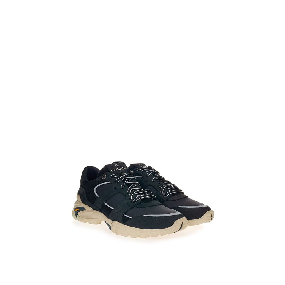 Lardini Sleek Black Suede Sneakers