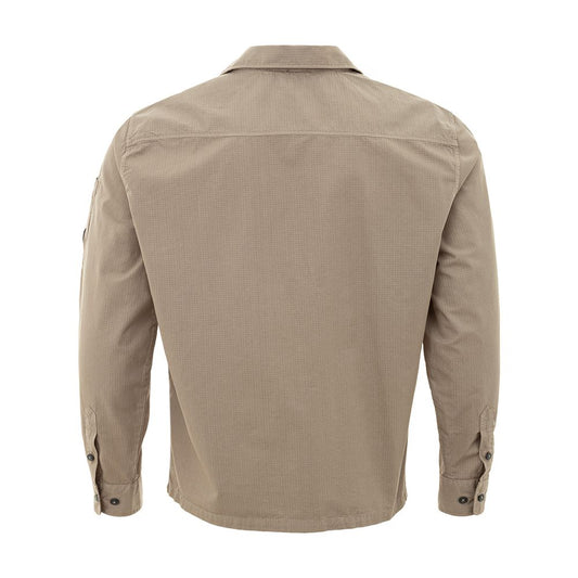C.P. Company Cotton Button-Up Beige Shirt