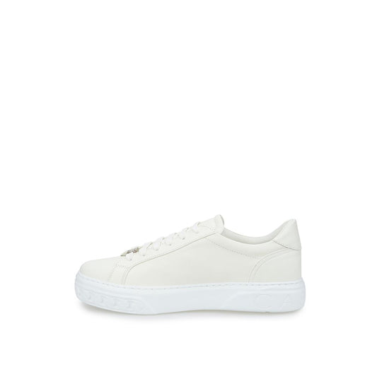 Casadei Italian Leather Chic White Sneakers