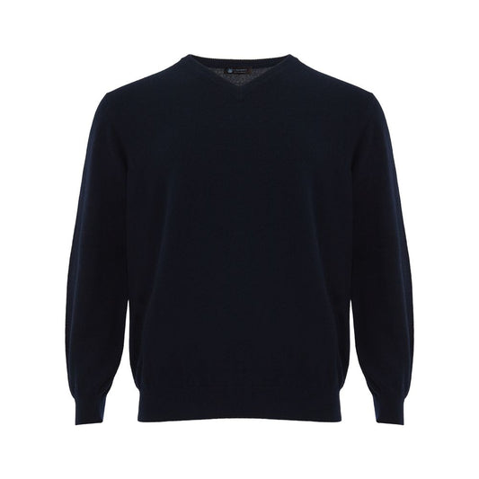 Colombo Elegant Cashmere Blue Sweater for Men
