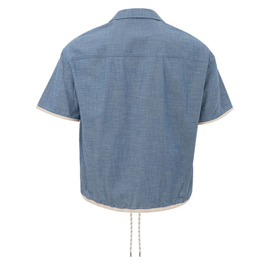 Armani Exchange Sleek Light Blue Cotton Men's Shirt