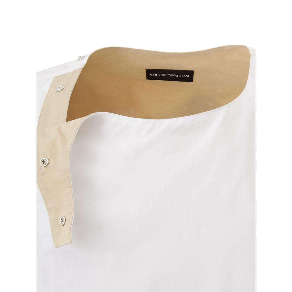 Emporio Armani Elegant White Cotton Shirt for Men