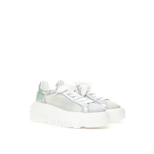 Casadei Silver Eco Leather Sneakers