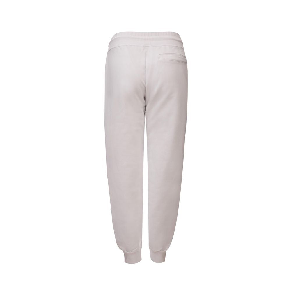 GCDS Chic White Cotton Trousers for Elevated Style