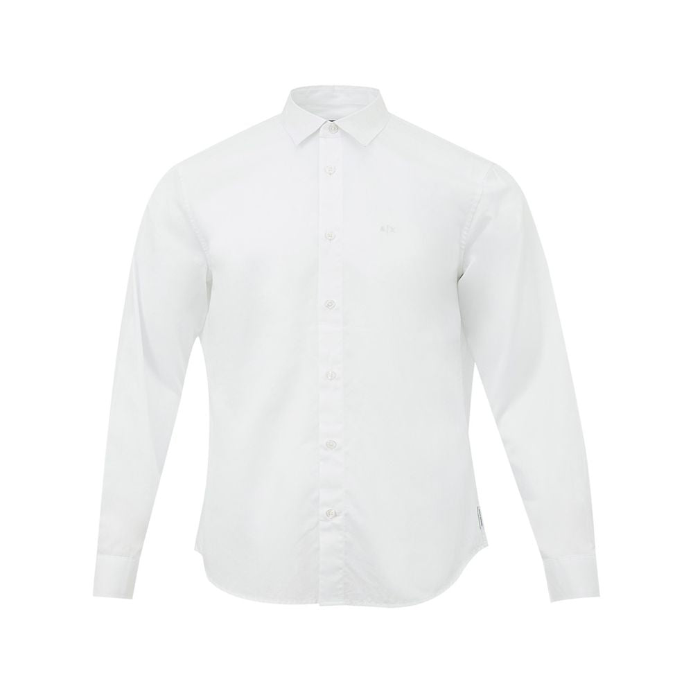 Armani Exchange Elegant White Cotton Shirt for Men
