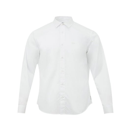Armani Exchange Elevated White Cotton Classic Shirt