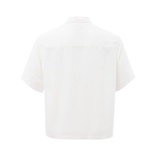 Armani Exchange Elegant White Viscose Shirt for Men