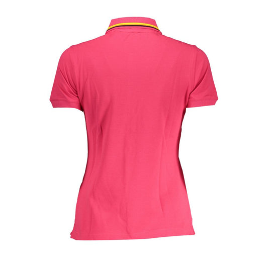 K-WAY Chic Pink Polo with Contrast Detailing