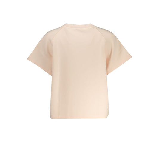 K-WAY Chic Pink Technical Tee with Stylish Applique
