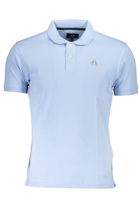 La Martina Sleek Slim-Fit Light Blue Polo Shirt