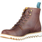 Levi's Elevated Brown Ankle Lace-Up Boots with Contrasting Sole