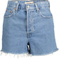 Levi's Chic Fringed Hem Denim Shorts in Light Blue