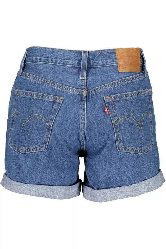 Levi's Chic Blue Cotton Denim Shorts