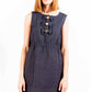 Love Moschino Chic Blue Sleeveless Dress with Logo Accent