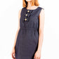 Love Moschino Chic Blue Sleeveless Dress with Logo Accent
