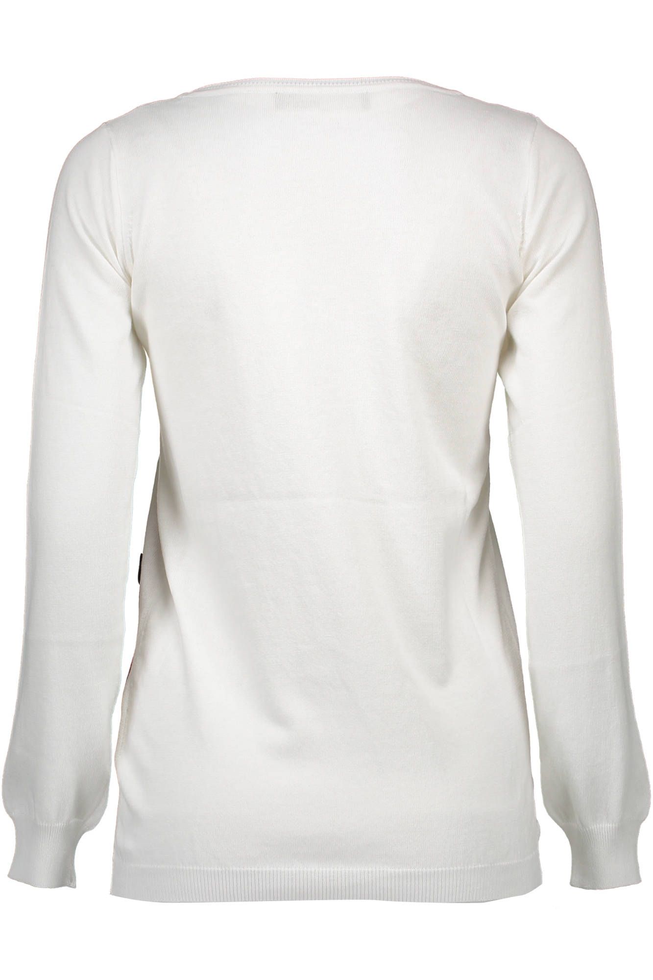 Love Moschino Chic White Sweater with Unique Embellishments