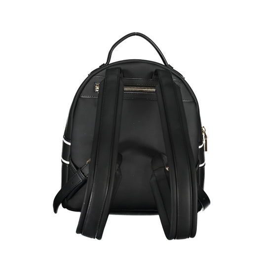 Love Moschino Chic Black Designer Backpack with Print Detail