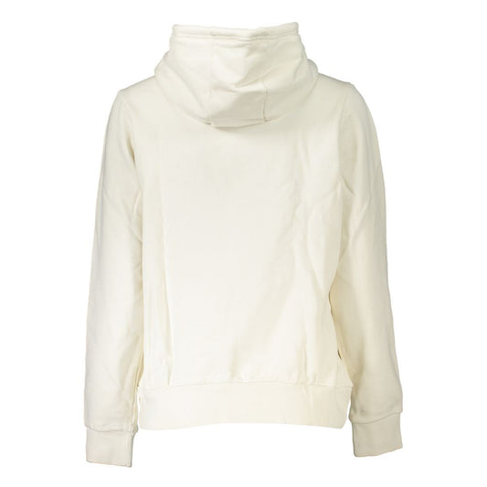 Napapijri Timeless White Fleece Hooded Sweatshirt