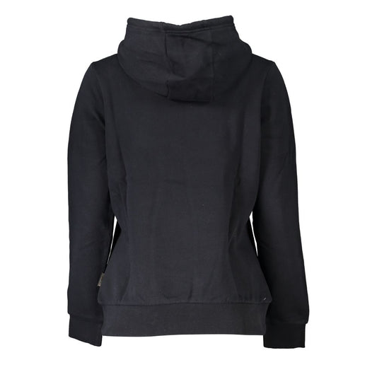Napapijri Elegant Black Hooded Fleece Sweatshirt