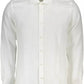 North Sails Elegant White Linen Long-Sleeved Shirt