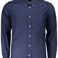 North Sails Classic Blue Cotton Shirt with Embroidered Logo