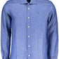 North Sails Elegant Blue Linen Long-Sleeve Shirt