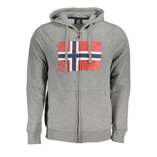 Norway 1963 Sleek Gray Hooded Fleece Sweatshirt