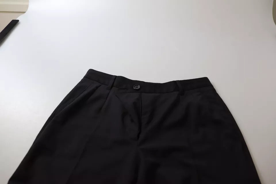Dolce & Gabbana Black High Waist Tapered Trouser Pants