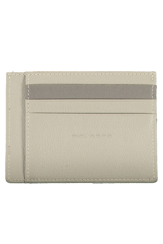 Piquadro Sleek Gray Leather RFID Card Holder