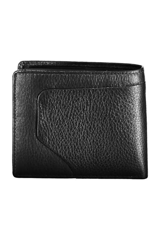 Piquadro Sleek Black Leather Bifold Wallet with RFID Block