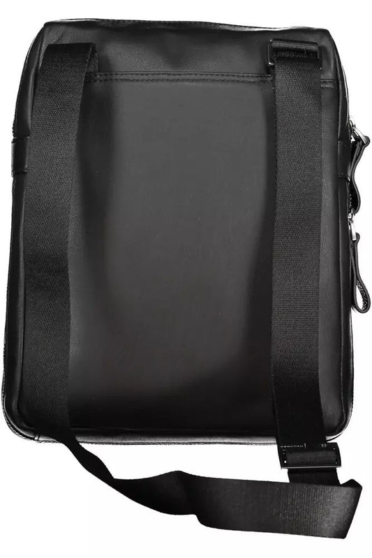 Piquadro Elegant Black Leather Shoulder Bag