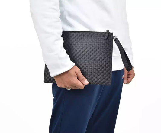 Gucci Sleek Microguccissima Leather Clutch