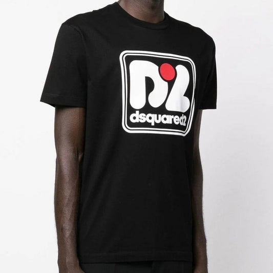 Dsquared² Elevate Your Style with a Chic Black Crew Neck Tee