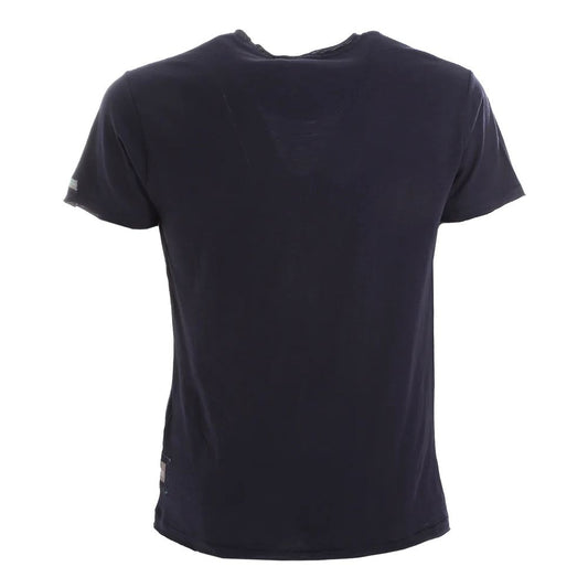 Yes Zee Chic V-Neck Tee with Pocket in Blue