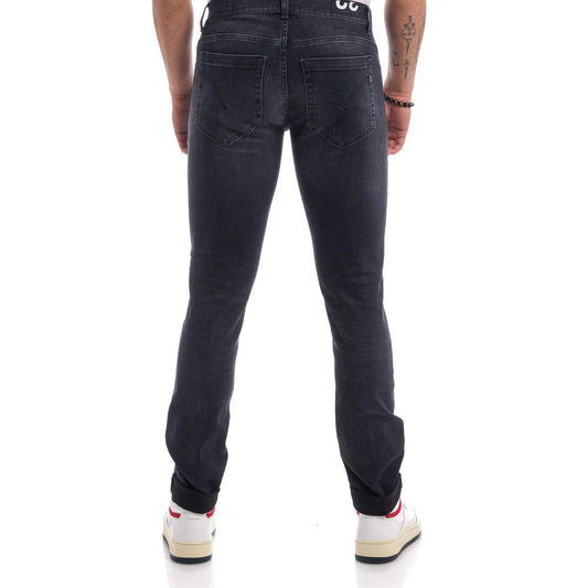 Dondup Elevated Black Stretch Jeans for Sophisticated Style