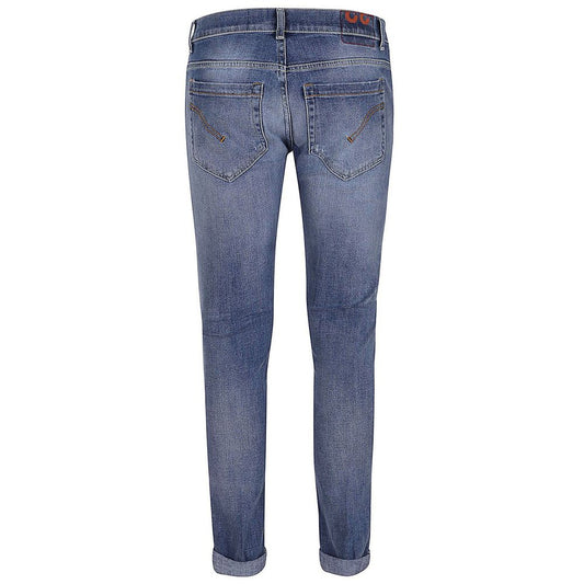 Dondup Chic Distressed Blue Stretch Jeans
