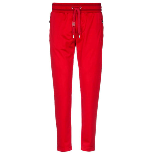 Dolce & Gabbana Elevate Your Style with Elite Pink Technical Tracksuit Trousers