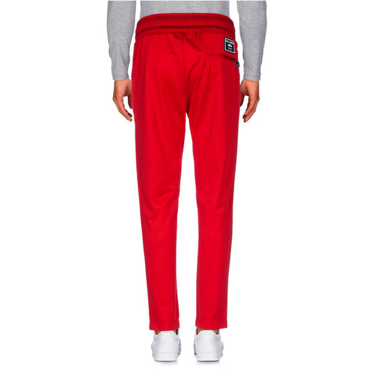 Dolce & Gabbana Elevate Your Style with Elite Pink Technical Tracksuit Trousers