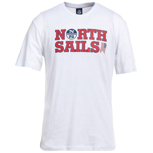 North Sails Elegant White Cotton Logo Tee