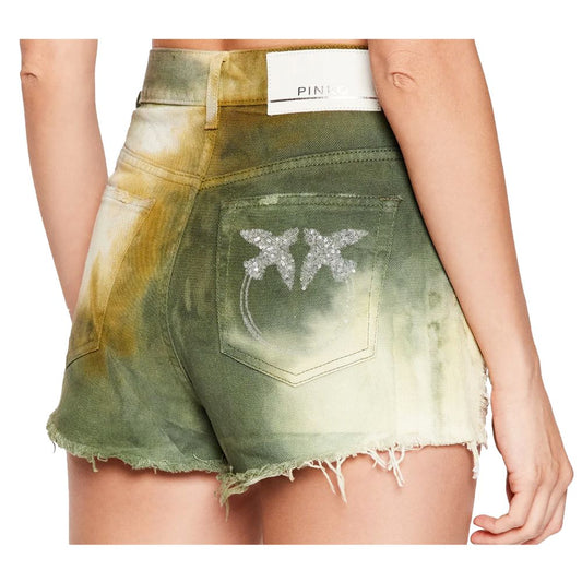 PINKO Chic Military Green Cotton Shorts for Women